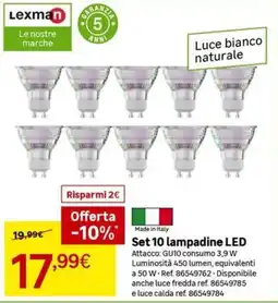 Leroy Merlin Set 10 lampadine LED offerta