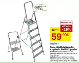 Leroy Merlin Scala Libellula 6 gradini + sgabello Stabilo 2 gradini offerta