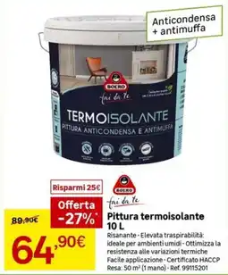 Leroy Merlin Pittura termoisolante Boero offerta
