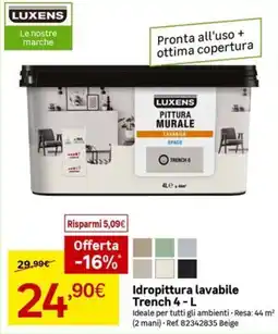 Leroy Merlin Idropittura lavabile Trench 4 - L offerta