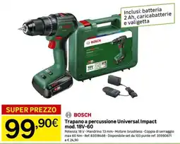 Leroy Merlin Trapano a percussione Universal Impact mod. 18V-60 Bosch offerta
