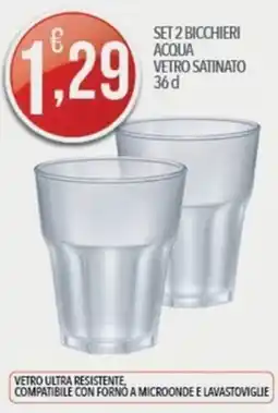 Iper Nonna Isa Bicchieri acqua vetro satinato offerta