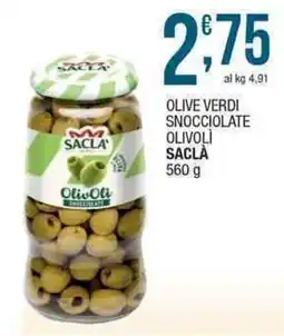 Sidis mini Olive verdi snocciolate olivoli sacla offerta