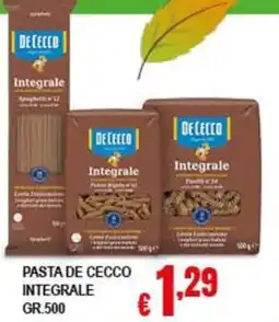 Risparmio Supermercati Pasta De Cecco Integrale offerta