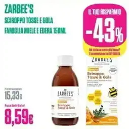 Medi-Market Zarbee's sciroppo tosse e gola offerta