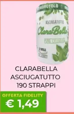 Kuadrifoglio Clarabella asciugatutto offerta
