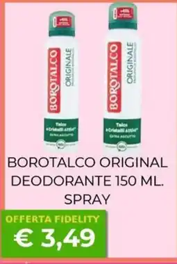 Kuadrifoglio Borotalco Original deodorante offerta