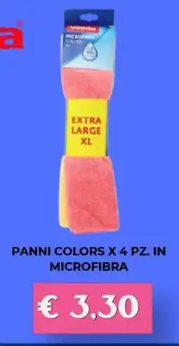 Kuadrifoglio Panni colors in microfibra offerta