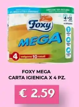 Kuadrifoglio Foxy Mega carta igienica offerta