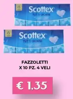 Kuadrifoglio Scottex fazzoletti offerta