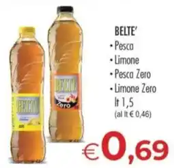 MerSi Supermercati Belte' Pesca Limone Pesca Zero Limone Zero offerta