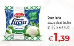MerSi Supermercati Santa Lucia Mozzarella al basilico offerta