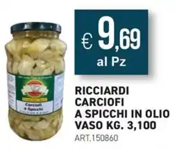 PGS Cash&Carry Ricciardi carciofi a spicchi in olio offerta