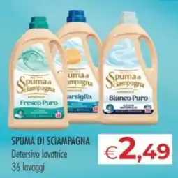 MerSi Supermercati Spuma di sciampagna Detersivo lavatrice offerta