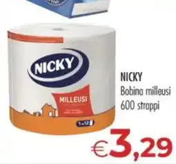 MerSi Supermercati Nicky bobina milleusi offerta