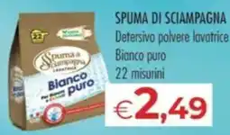 MerSi Supermercati Spuma di sciampagna Detersivo polvere lavatrice Bianco puro offerta