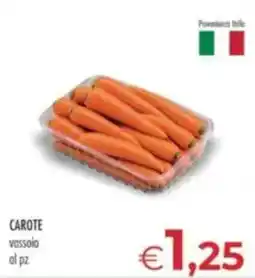 MerSi Supermercati Carote vassoio offerta
