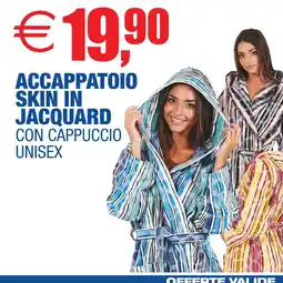 Casalandia Accappatoio skin in jacquard con cappuccio unisex offerta