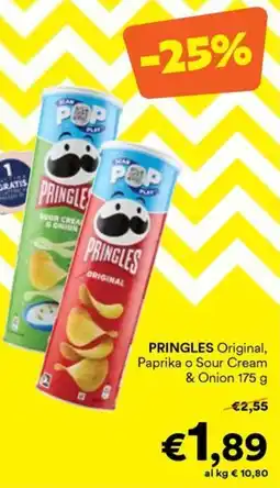 Unes Pringles Original, Paprika o Sour Cream & Onion offerta