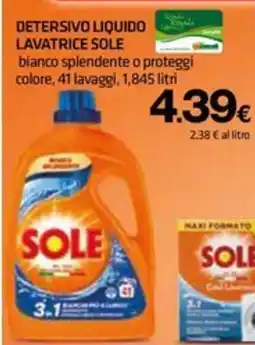 Superconti Detersivo liquido lavatrice Sole offerta