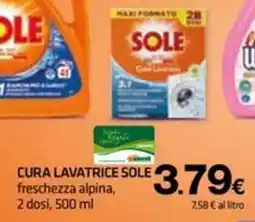Superconti Cura lavatrice Sole freschezza alpina offerta