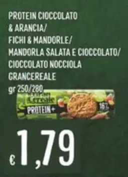 Sisa Protein cioccolato & arancia/ fichi & mandorle/ mandorla salata e cioccolato/ cioccolato nocciola gran cereale offerta