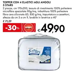 Bennet Topper con 4 elastici agli angoli 5 Stars offerta