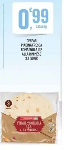 Vibian Despar Piadina Romagnola I.G.P. alla Riminese offerta