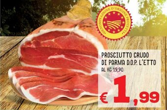 Prosciutto crudo di Parma D.o.p. l'etto