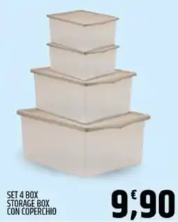 Ard Discount Set 4 box storage box con coperchio offerta
