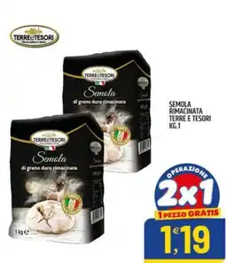 Ard Discount Semola di grano duro rimacinata Terre e Tesori offerta
