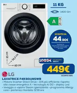 DIMOStore Lavatrice F4R3011NSWB LG offerta