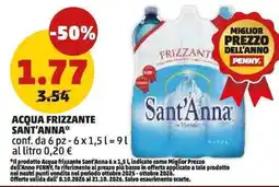PENNY Acqua frizzante Sant'Anna offerta