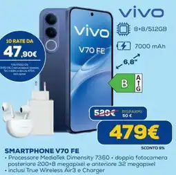 DIMOStore vivo smartphone v70 fe offerta