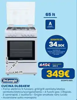 DIMOStore Cucina DeLonghi DL664EW offerta