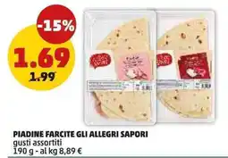 PENNY Piadine farcite gli allegri sapori offerta