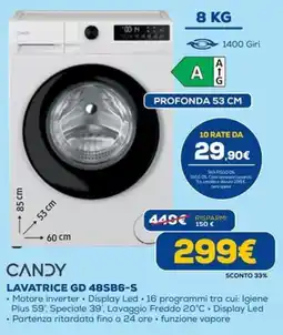 DIMOStore Candy lavatrice gd 48sb6-s offerta