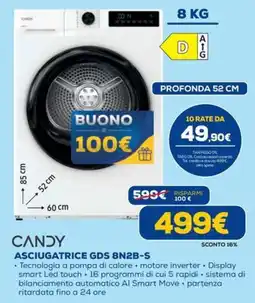 DIMOStore Candy Asciugatrice GDS 8N2B-S offerta