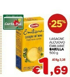 Crai Emiliane lasagne all'uovo 500 g(ml) offerta
