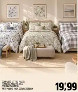 Ard Discount Completo letto 2 piazze flanella mod. pacifico offerta