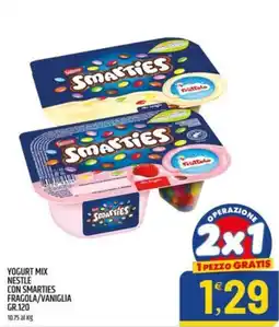 Ard Discount Yogurt mix Nestlé con Smarties Fragola/Vaniglia offerta