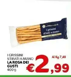 Crai La rosa dei gusti i grissini stirati a mano offerta