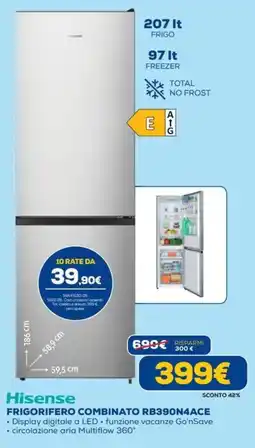 DIMOStore Hisense frigorifero combinato rb390n4ace offerta