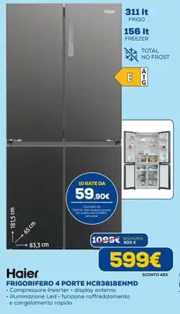 DIMOStore Haier Frigorifero 4 porte HCR3818ENMD offerta