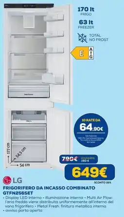 DIMOStore Frigorifero da incasso combinato LG offerta