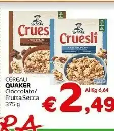 Crai Cruesli cioccolato 375 g(ml) offerta