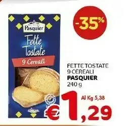 Crai Pasquier fette tostate 9 cereali offerta