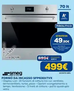 DIMOStore Forno da incasso Smeg SFP6301TVX offerta