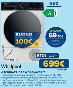 DIMOStore Whirlpool asciugatrice offerta