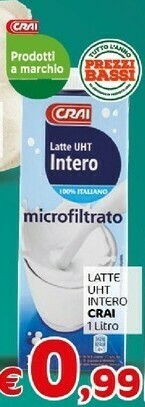 Crai Crai latte uht intero offerta